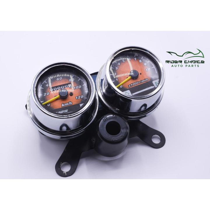 Double Round Fancy Meter Speedometer  for Motorcycle Honda 70 cc Chinese Bikes Universal (Without RPM Movement))