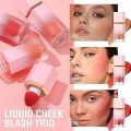 Liquid Blush Stick Velvet Cream Blush Face Makeup, Matte Soft Liquid Blusher for Cheek & Lips, Long-lasting and Waterproof Blush. 