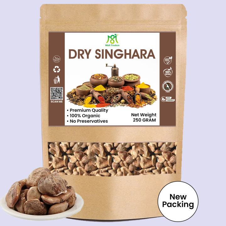 Singhara Dry | Water Chestnut Whole | Singhare Sabut | Sanghara - 250 Gram