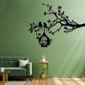 Black MDF Wooden Abstract Wall Hanging Art for Living Room and Office 12x10 CM. 