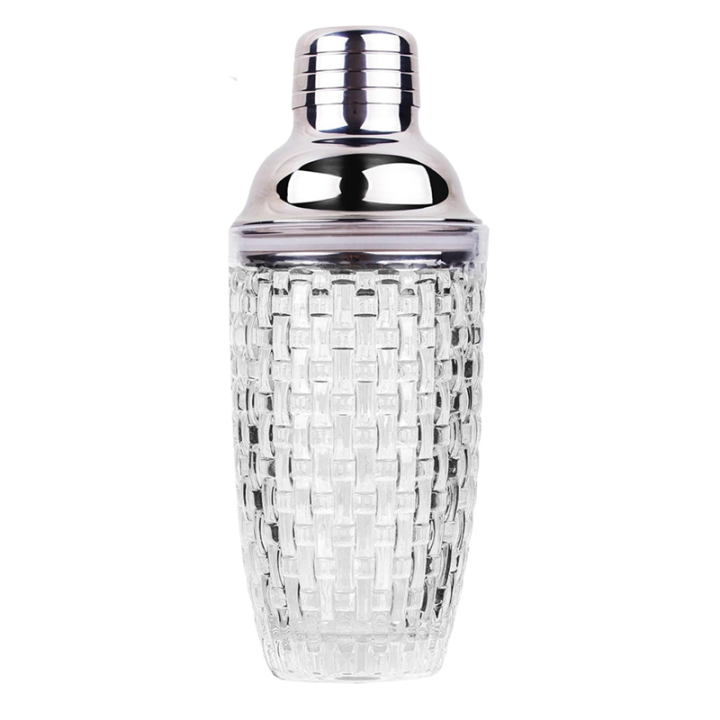13Oz Glass Cocktail Shaker Set - Glass Shaker for Cocktails, Drink Shakers Cocktail and Cocktail Shakers Silver Easy Install Easy to Use