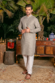 Shahid Afridi Faiz - Two Toned (Sage/White) Kurta. 
