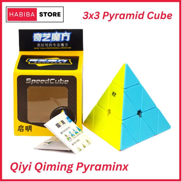Original Qiyi Qiming 3x3 Pyramid Cube Sticker less Best Quality Fast Speed Triangular Magic Cube Smooth Educational Puzzle Toys