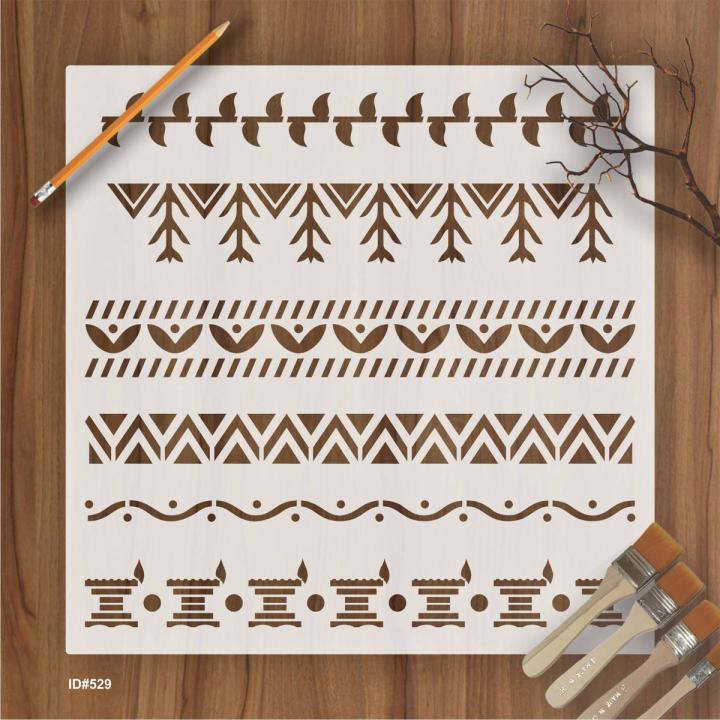 Border Stencil Wall Painting Scrapbooking Stamping Embossing and Clothes Painting Paper Card Template.