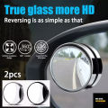 Car Round Mirror Original Glass Rear view Blind spot Mirror Wide-angle lens - 2 pcs. 
