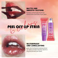6 Colors Tear Off Lip Glaze Fruity Matte Liquid Lipstick Tint Color Dye Waterproof Lip Stain Lasting Makeup Peel Off Cosmetics. 