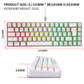 HXSJ V200 Wired K68 RGB Streamer 68 keys Gaming Keyboard 19-Key Conflict-Free Membrane Keyboard but Mechanical Feeling.. 
