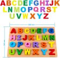 Wooden Alphabet ABC Board, Preschool Educational Montessori Toy Gift ABC Puzzle Board for Toddlers  Boys & Girls Educational Learning Letter. 