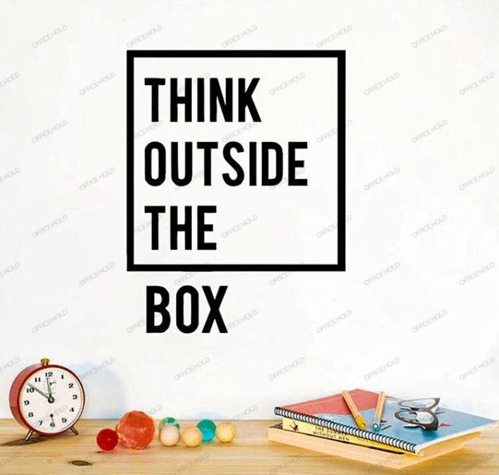 Think Out Side The Box Motivational Office Wall | Daraz.pk