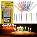 10PC/ Pack Magic colorful birthday cake candle thread blowing funny tricky toy birthday cake party eternal blowing candle. 