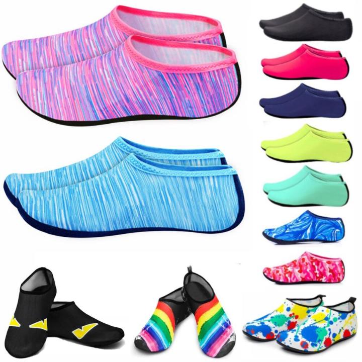 【Footprint】 Unisex Water Shoes Beach Swimming Aqua Shoes Men Women Sports Water Diving Underwater Socks Breathable Seaside Socks