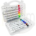 Wave Point Color Pen - 12 Color Watercolor Pen Set, Comfortable Ergonomic Design, Vibrant Water-Based Ink, Suitable for Art, Journaling, Writing & Drawing. 