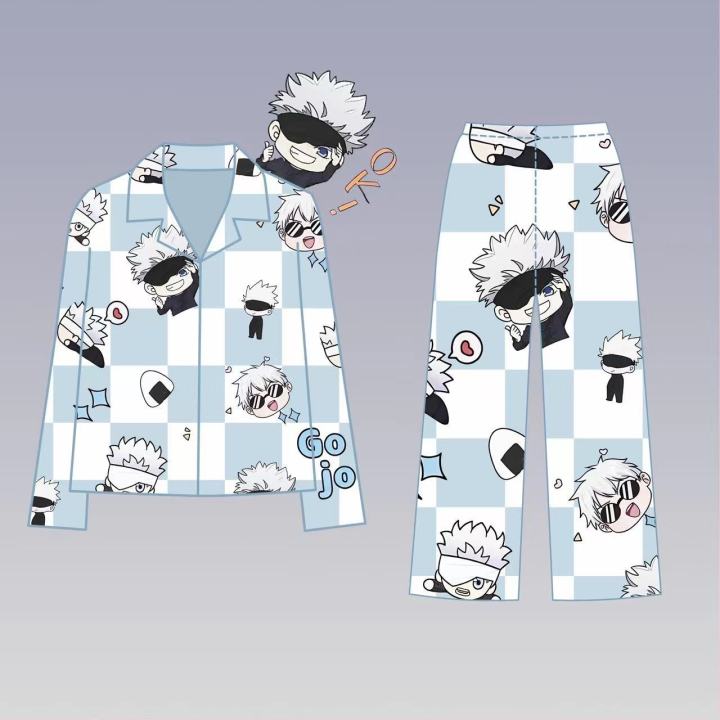 Spell return to Gojo Satoru pajamas summer new loose casual two-dimensional can be worn outside long-sleeved trousers loungewear