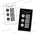 Customized Connect with Us Social Media QR Code Business Card. 