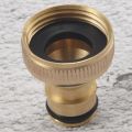3/4 Inch 2 Way Hose Splitter Brass Y Valve Garden Tap Connector with 2 X3/4 Inch Brass Water Tap Outside Tap Kit. 