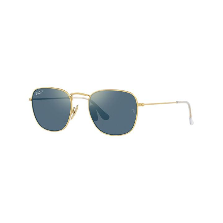 Ray Ban Frank Square Titanium Glossy Brushed Gold Frame Blue Polarized Lenses RB8157 9217 T0 51 Daraz.pk