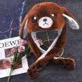 Ear Moving Jumping Hat Moving Ears Funny Plush Ears Activity Rabbit Hats Beanie Cosplay Halloween Party Hat for Kids Boys Girls. 