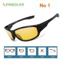 NEWBOLER Polarized Fishing Sunglasses Brown Yellow Lenses Night Version Men Glasses Outdoor Sport Driving Cycling Eyewear UV400. 