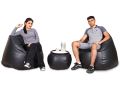 Relaxsit Sports Bean Bag Set – 2 Bean Bag Chairs with a Table – Office and Living Room Seating Solution. 