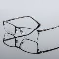 UVLAIK Fashion New Steel Alloy Glasses Frame Men 2021 Business Casual Metal Myopia Optical Spectacle frame Clear Lens. 