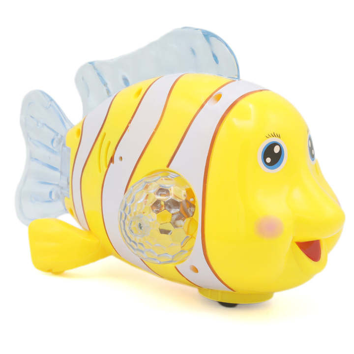 Clown Fish Toy for Children Battery Operated with Dancing Music Multicolor