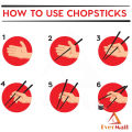 Wooden Chopsticks Reusable - Chinese Style Natural Bamboo Washable Chopstick - 2 PAIRS. 