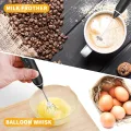 Coffee Beater Milk Frother, USB Rechargeable, 3-Speed Adjustable, Handheld Electric Foam Maker with 2 Stainless Whisks, Egg Beater Mini Blender Drink Mixer for Coffee, Cappuccino, Latte, Hot Chocolate, Eggs Mix. 