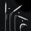 Bending Stainless Straw Brush Cleaner Soft Hair Suction Glass Tube Cleaning Brushes Baby Kids Bottle Brush Long Handle Reusable. 