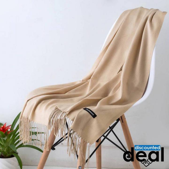 fashion all season women scarf thin shawls and wraps lady solid female hijab stoles long cashmere pashmina foulard head scarves light brown Plain Cotton Silk  Mix Stole Scarf For Women girls length 2.15 meter