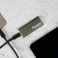 Transcend ESD265C 1TB External Solid State Drive Portable SSD, Slim & Sleek Lightweight, Aluminum casing, Up to 1050 MB/s,Type A and C. 