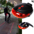 Bicycle 2 Laser light and 5 LED Flashing Lamp Rear Cycling Bicycle Tail Safety Warning Light. 