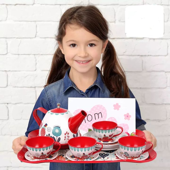 KIDS%20TEA%20SET%20FOR%20LITTLE%20GIRLS%20-%20TODDLERS%20AFTERNOON%20TEA%20TIME%20METAL%20PLAY%20SET%20(RANDOM%20COLOURS)%20-%20Image%203