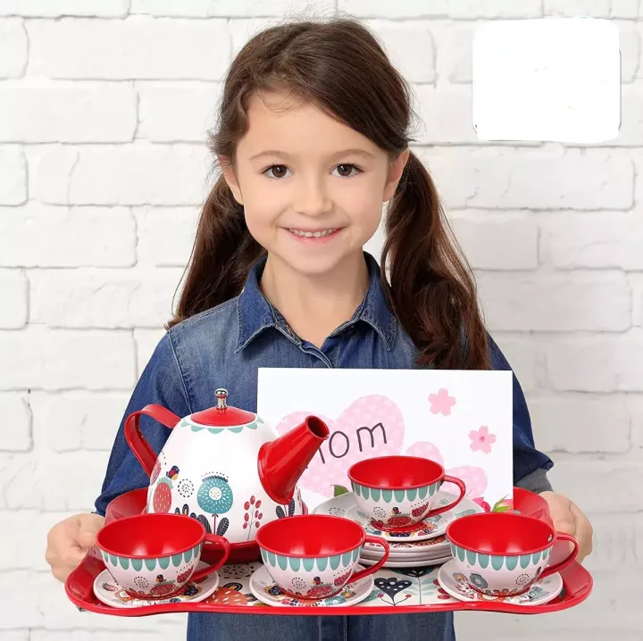 KIDS%20TEA%20SET%20FOR%20LITTLE%20GIRLS%20-%20TODDLERS%20AFTERNOON%20TEA%20TIME%20METAL%20PLAY%20SET%20(RANDOM%20COLOURS)%20-%20Image%203