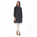 EGO Winter Collection 2019  Ruffle Neck  Black Cotton Kurti For Women. 