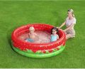 BESTWAY 51145 Sweet Strawberry Pool 66" x 15" - Inflatable 3-Ring Play Pool, Kids,103 Gallon, Ages 2+. 