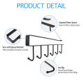 6-Hook Under-the-Shelf Mug Rack Kitchen Hanging Organizer Rack Mug Storage Holder / 6 Hooks Metal Hanger For Kitchen, Mug Cup Storage Rack Cupboard Hanging Coffee Cup Organizer Closet Clothes Shelf Hanger Knife, Spoons. 