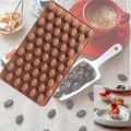 55 Mini Coffee Bean Silicone Mould Cake Chocolate Jelly Candy Baking Mold Tool. 