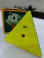 Qiyi Pyramid Rubiks Cube Frosted Inside (3x3x3) High Quality Magic Cube, Stickerless Cube-Smooth Turning WCA Recommended Best Out Of All In Market. 