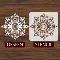 Classic Round Flower Pattern Reusable Stencil Airbrush Painting Wall Art DIY Home Decor Scrap booking Album Crafts. 