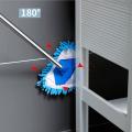 Triangle Shape Extendable Microfiber Mop For Floor Adjustable Triangle Cleaning Mop 180 Degree Rotating. 