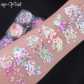 New Monja 6Color Chameleon Nail Art Holographic equin Glitter Flake UV Gel Polih Heart tar elf-adheive parkle DIY Decor. 