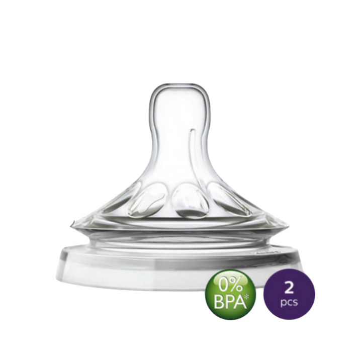 Avent Natural Nipples II Teat 6m+ Thick Feed PK2 - SCF656/23 - Natural II Teat 6m+ Thick Feed 6 Months+