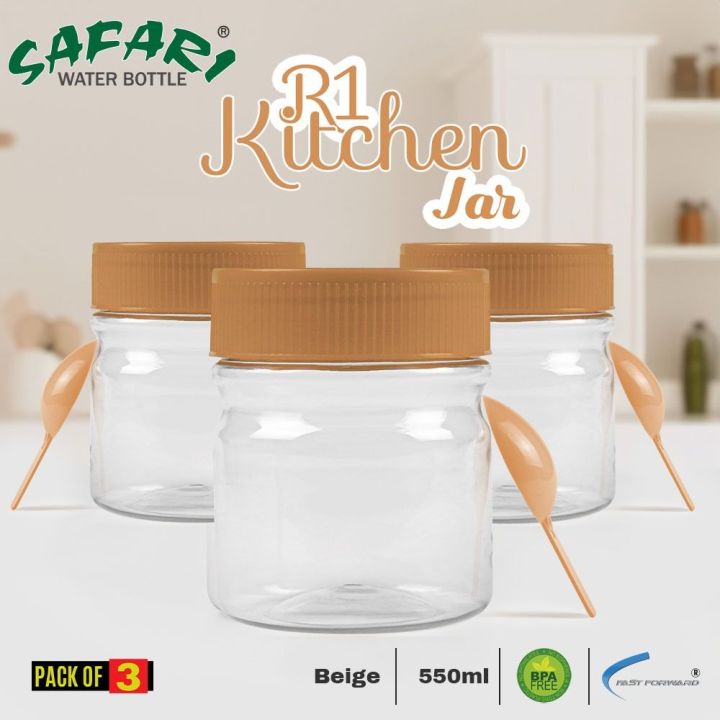 Durable%20Clear%20Plastic%20Food%20Storage%20Containers%20-%20Safari%20Mini%20Container%203%20Set%20+%203%20Spoons%20%7C%20Screw%20Lids%20%7C%20Kitchen%20Cabinet%20Pantry%20Containers%20for%20Spices,%20Herbs,%20Coffee,%20Tea%20%7C%20R1%20Kitchen%20Jar%20550ml%20-%20Image%202