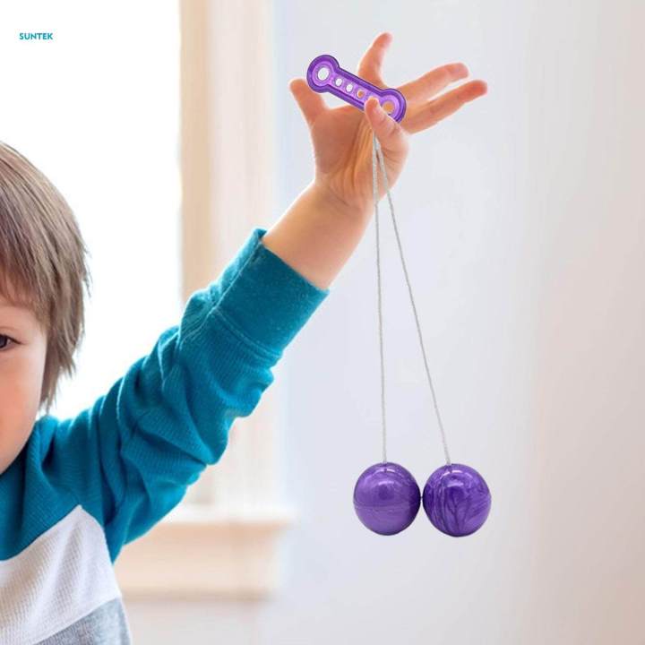 2x Novelty Swing Bump Ball Hands on Abilities Interactive Game Sensory Toy Hand Swing Rope Ball Toy for Kids Easter Basket Stuffers Goodie Bag Toy