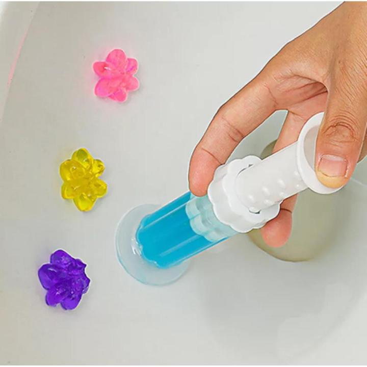 Freshener Toilet Cleaner Gel Flower Stamp, Toilet Deodorant Bathroom Toilet Cleaning Tool