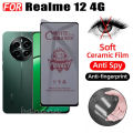 For Realme 12 Privacy Tempered Glass For Realme 12X 12+ 12 5G 11 4G 11 5G 11X 10 4G Anti-Spy Ceramics film+Camera Lens Glass and Back Film. 