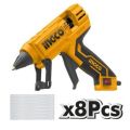 INGCO Hot Glue Gun With 8 Glue Sticks 220W High Temperature Melting Glue Gun For INDUSTRIAL USE ( GG308 ). 