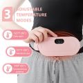 Period Cramp Relief Belt – Portable Electric Menstrual Heating Pad with Massager | Rechargeable Heated Belly Belt for Women & Girls | 3 Heat Levels & 4 Vibration Modes | Warm Compress for Menstrual Pain, Back Pain & Abdominal Relief. 