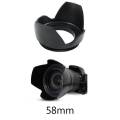 Lens Hood Petal Style For Nikon Canon Sony Olympus Fujifilm Pentax Sigma Tokina DSLR Camera - Black. 