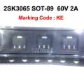 10pcs 2SK3065T100 2SK3065 SOT-89 K3065 SMD 60V 2A N-channel MOSFET Marking Code KE KEC KED KEG KEF KEL KEP. 